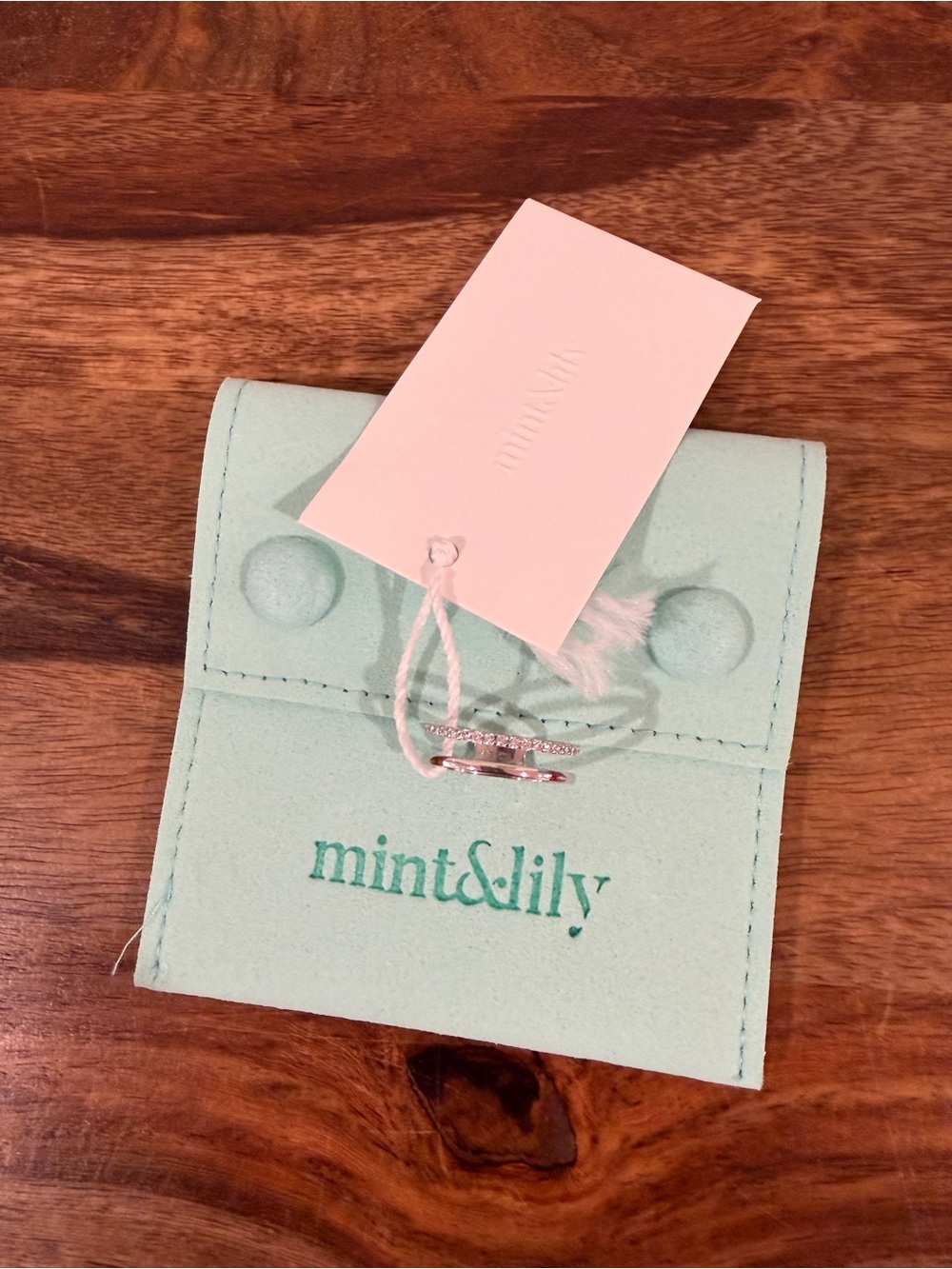 Mint & Lilly Double Band Pave Ring - Picture 3 of 9